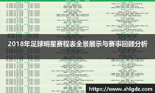 2018年足球明星赛程表全景展示与赛事回顾分析